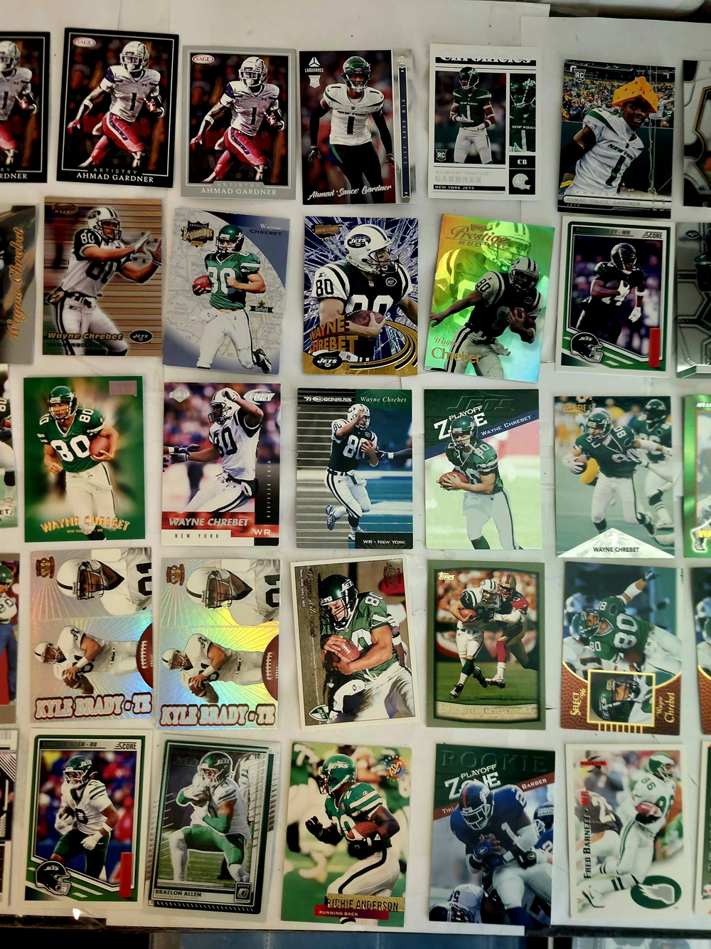 New York Jets Football Trading Card Lot - Vintage & Modern Stars
